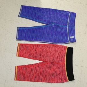 Two pair Zella Girl Girl's size Small (7/8) Crop Leggings